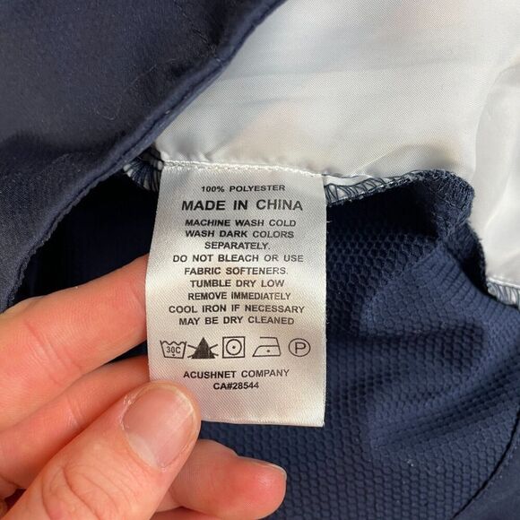 Footjoy Quarter Zip Sweater Mens Extra Large XL Blue Golf Stretch Pullover Logo - Picture 12 of 16